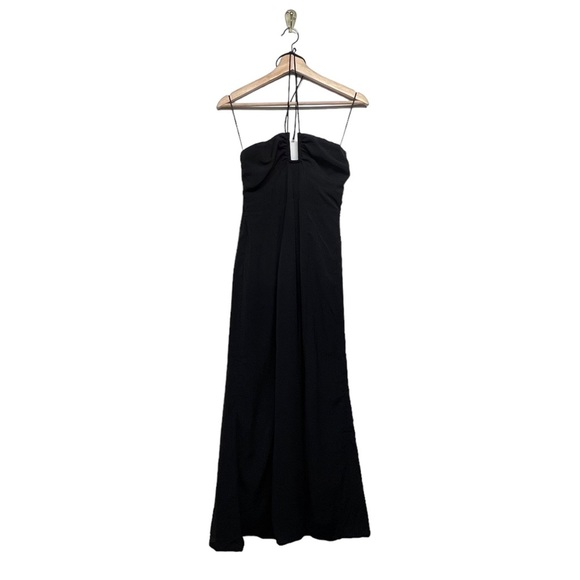 NWOT ABERCROMBIE & FITCH Halter Midi Dress Black XS - Picture 2 of 8
